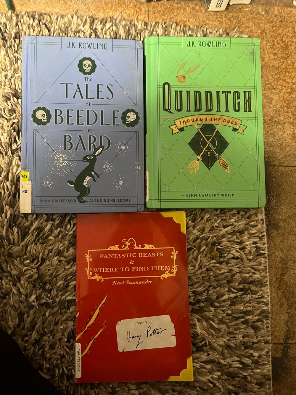 J.K. Rowling Hardcover Book Bundle - Blue, Green, Red